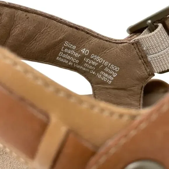 Dansko Debby Sandals Leather Woven Raffia Brown Size 40 Boho Chic Mediterranean - Picture 14 of 15